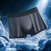 Grey pure cotton men's underwear, comfortable and breathable, four-corner flat pants Specification image